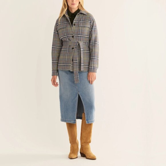 Pendleton West End Wool Shirt Jacket | Plaid | Belted | Shacket | XL | NWT - Picture 1 of 16